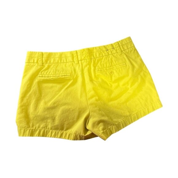 J. Crew Womens Yellow Green Flat Front Chino Shorts Sz 12 - Picture 3 of 7
